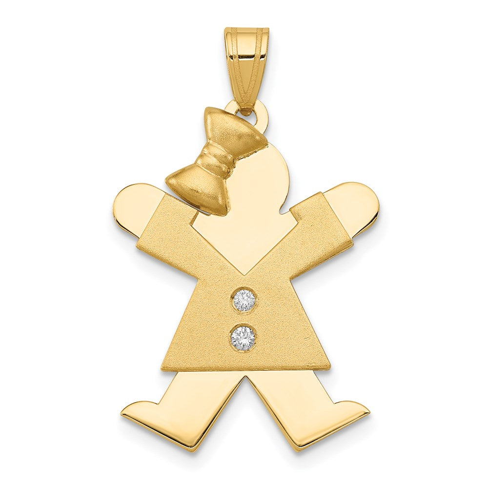 14k A Diamond Kid Pendant - 5