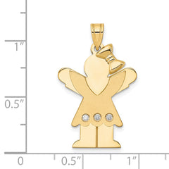 14k A Diamond Kid Pendant - 6
