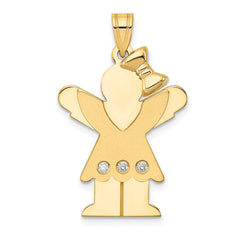 14k A Diamond Kid Pendant - 6