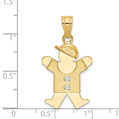 14k AAA Diamond Kid Pendant - 7