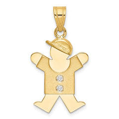 14k AA Diamond kid pendant