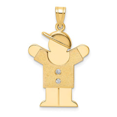14k A Diamond Kid Pendant - 8