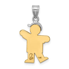 14k Two-tone VS Diamond Kid Pendant - 6