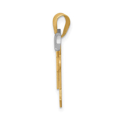 14k Two-Tone Small Double Boys Engravable Charm - 2