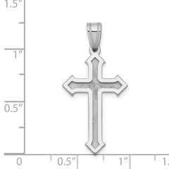 14k White Gold Passion Cross Pendant - 6