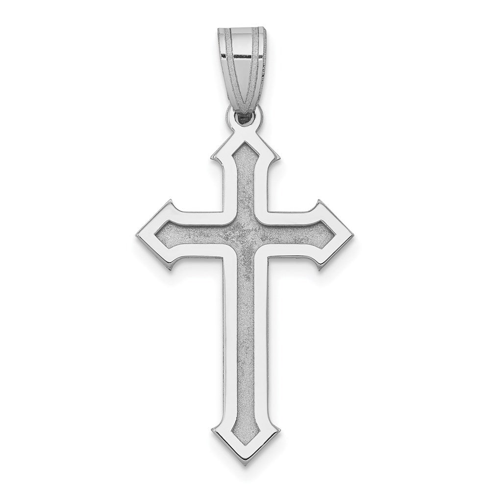 14k White Gold Passion Cross Pendant - 6