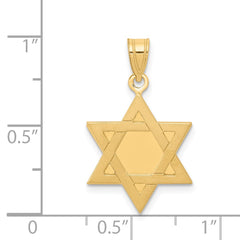 14k Star of David Pendant - 10