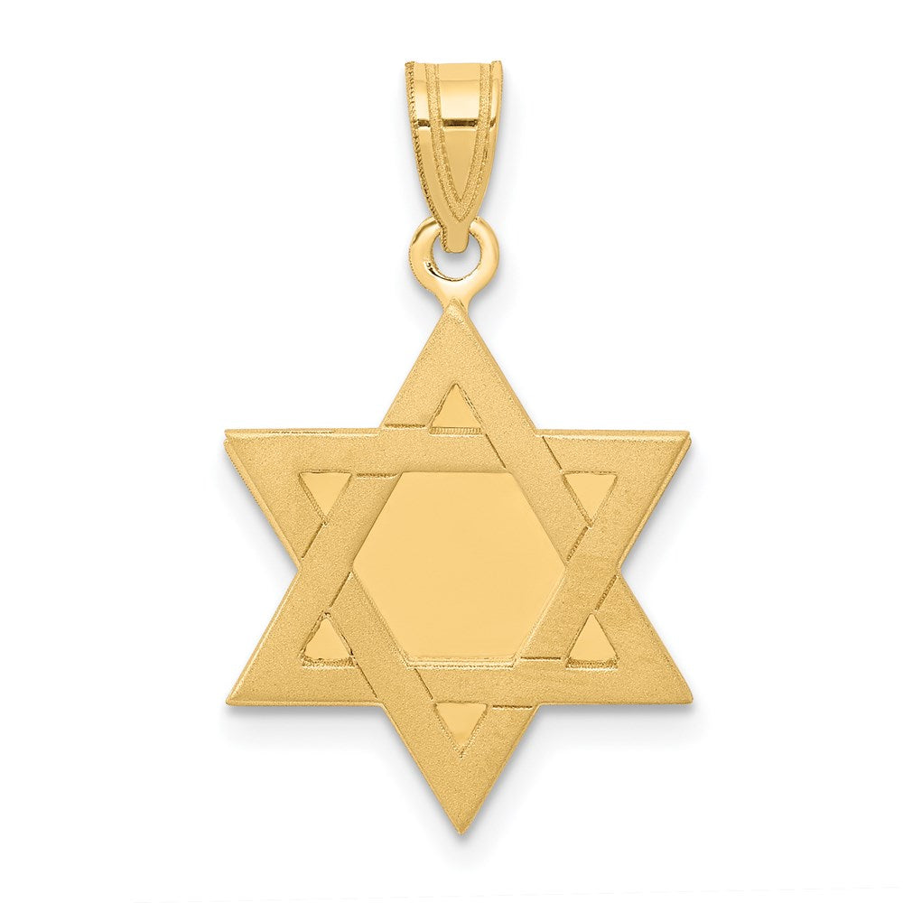 14k Star of David Pendant - 10