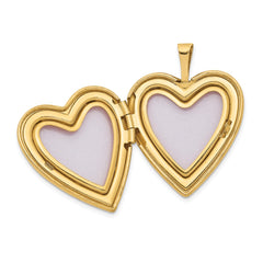 14K Floral Vine Border 20mm Heart Locket