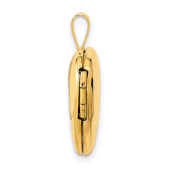 14k Polished 16mm Heart Locket