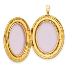 14k Polished Floral Scrolled 20mm Oval Locket