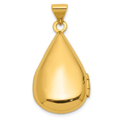 14k Polished 21x13mm Teardrop Locket