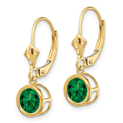 14k 6mm Mount St. Helens Leverback Earrings