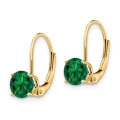 14k 6mm Mount St. Helens Leverback Earrings - 2