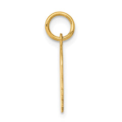 14k Plain Small .027 Gauge Facing Right Engravable Boy Head Charm - 2