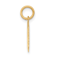 14k Plain Small .027 Gauge Facing Right Engravable Girl Head Charm - 2