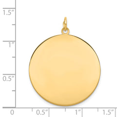 14k Plain .013 Gauge Circular Engravable Disc Charm - 11