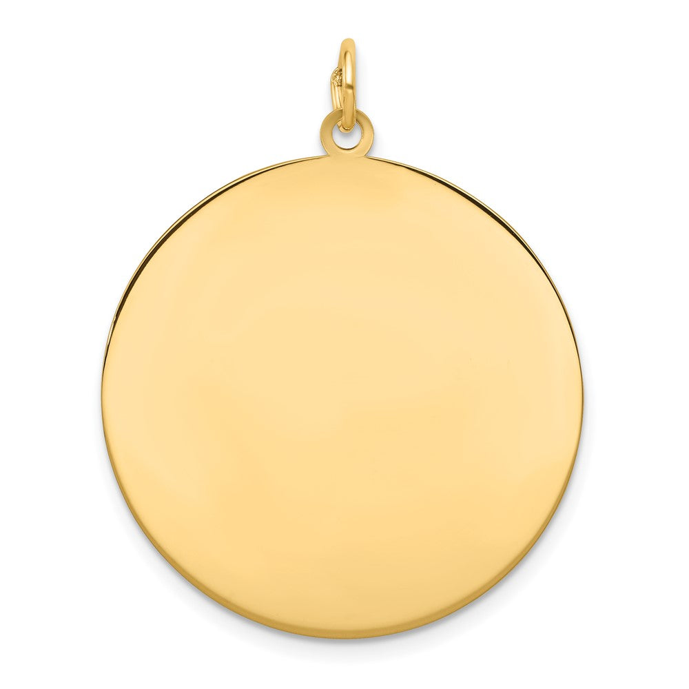 14k Plain .013 Gauge Circular Engravable Disc Charm - 11