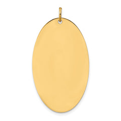 14k Plain .013 Gauge Engravable Elliptical Disc Charm - 3