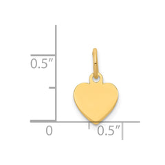 14k Plain .011 Gauge Engravable Heart Disc Charm - 9