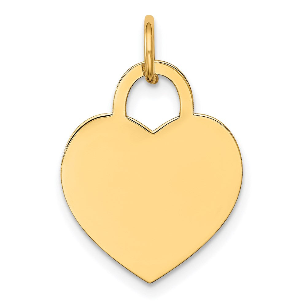 14k Medium Engravable Heart Charm - 2