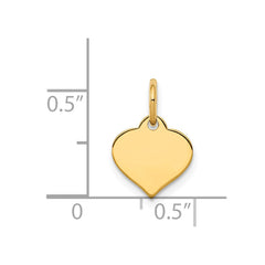 14K Heart Disc Charm - 24