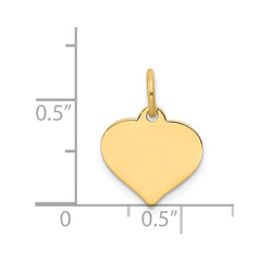 14K Heart Disc Charm - 26