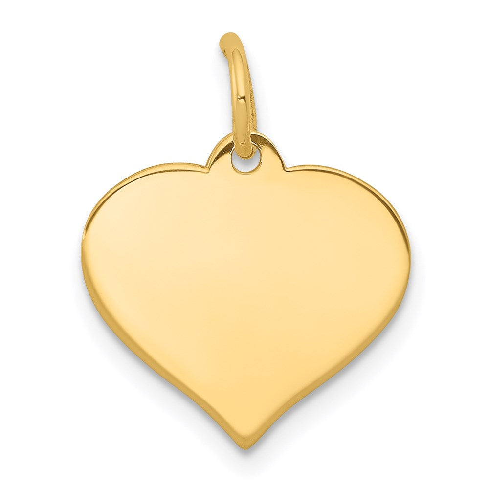 14K Heart Disc Charm - 27