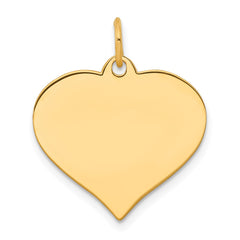 14K Heart Disc Charm - 30