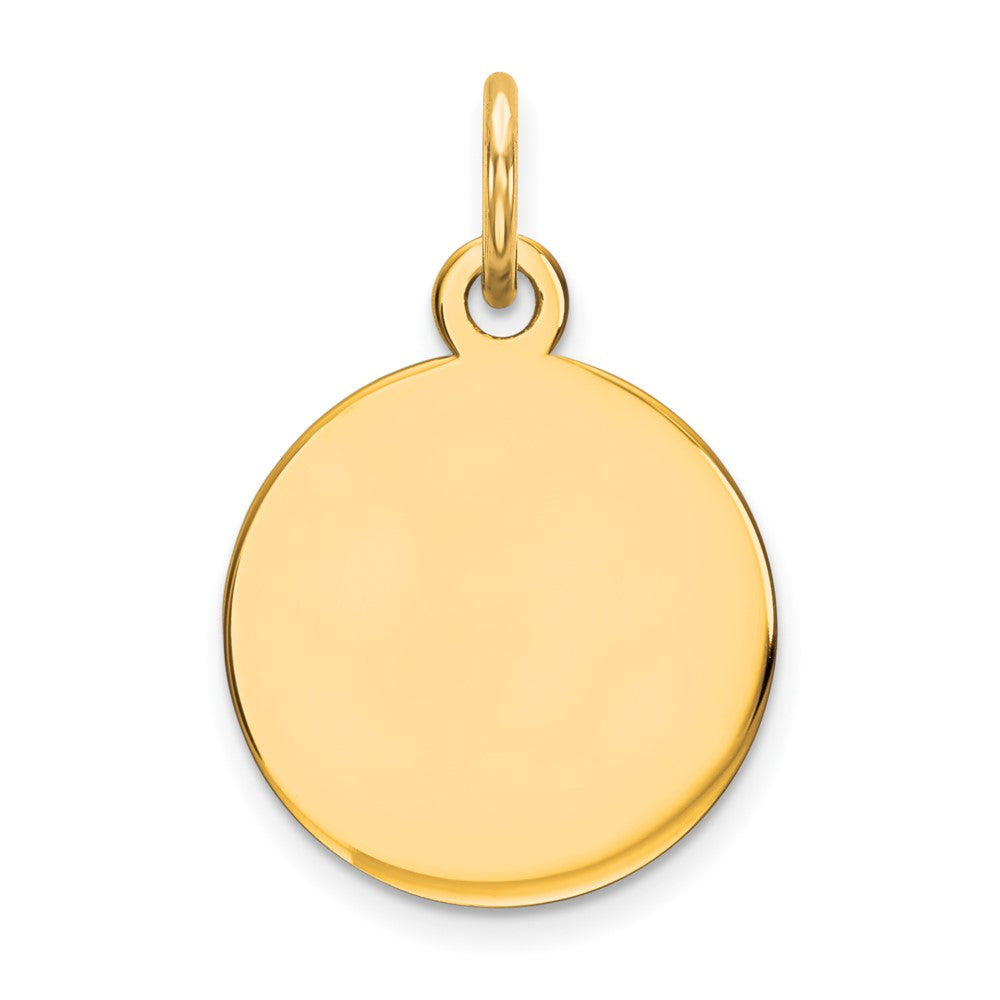 14K Round Disc Charm - 23