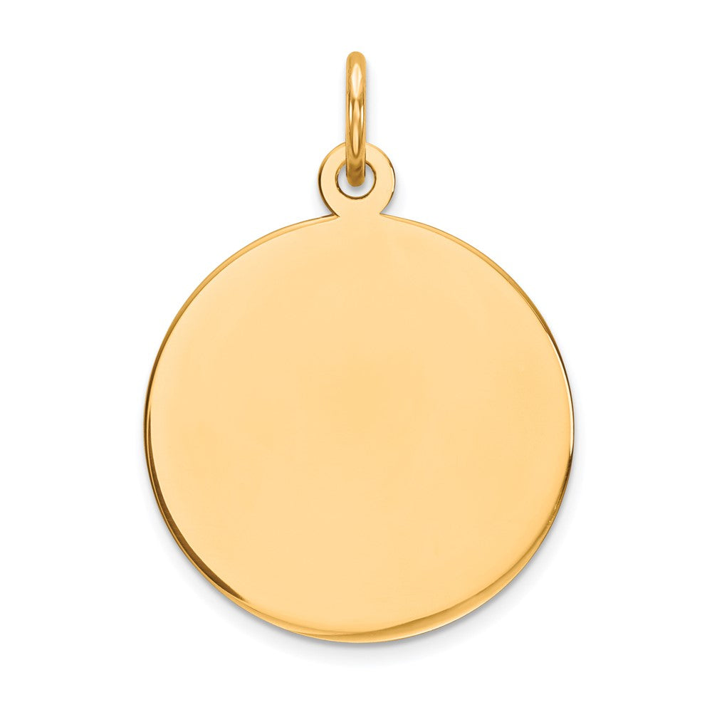 14K Round Disc Charm - 24