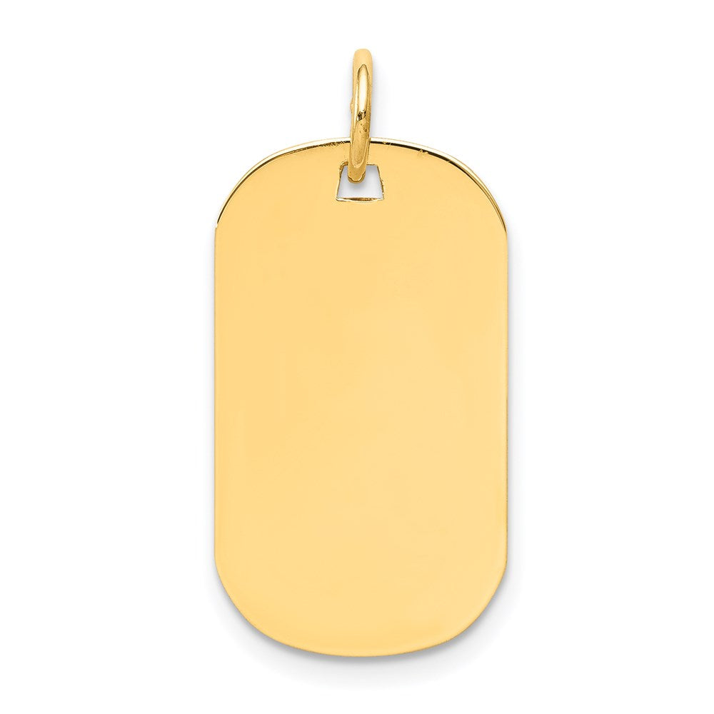 14k Plain .013 Gauge Engraveable Dog Tag Disc Charm