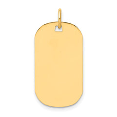 14k Plain .027 Gauge Engraveable Dog Tag Disc Charm