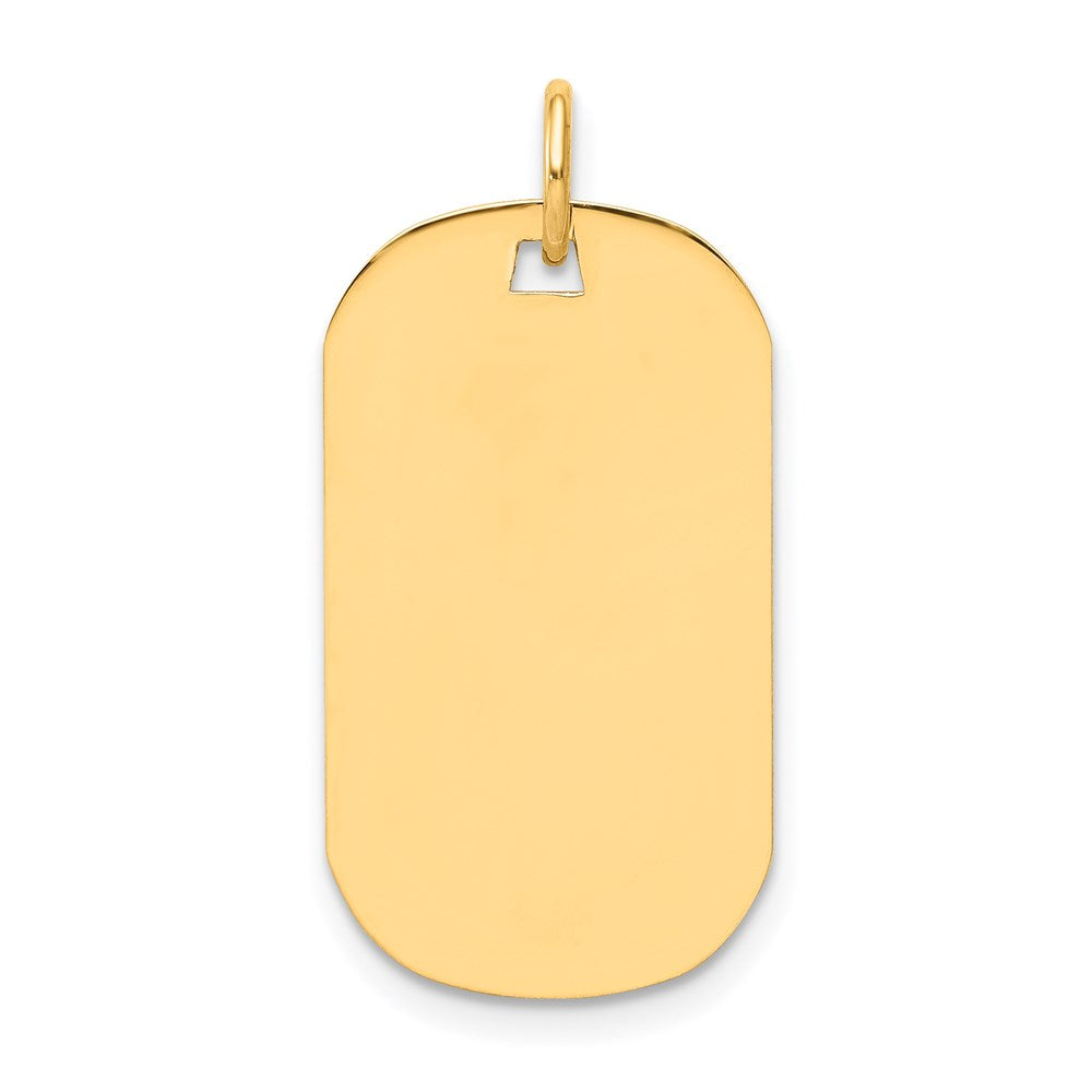 14k Plain .009 Gauge Engraveable Dog Tag Disc Charm