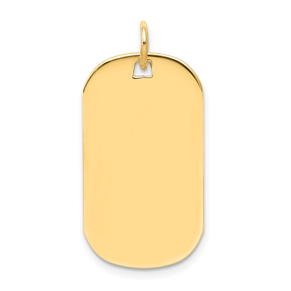 14k Plain .011 Gauge Engraveable Dog Tag Disc Charm - 6