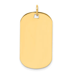 14k Plain .035 Gauge Engraveable Dog Tag Disc Charm - 5