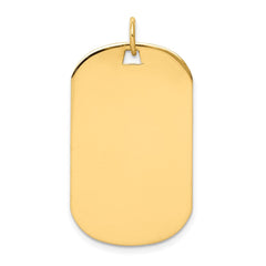 14k Plain .035 Gauge Engraveable Dog Tag Disc Charm - 7