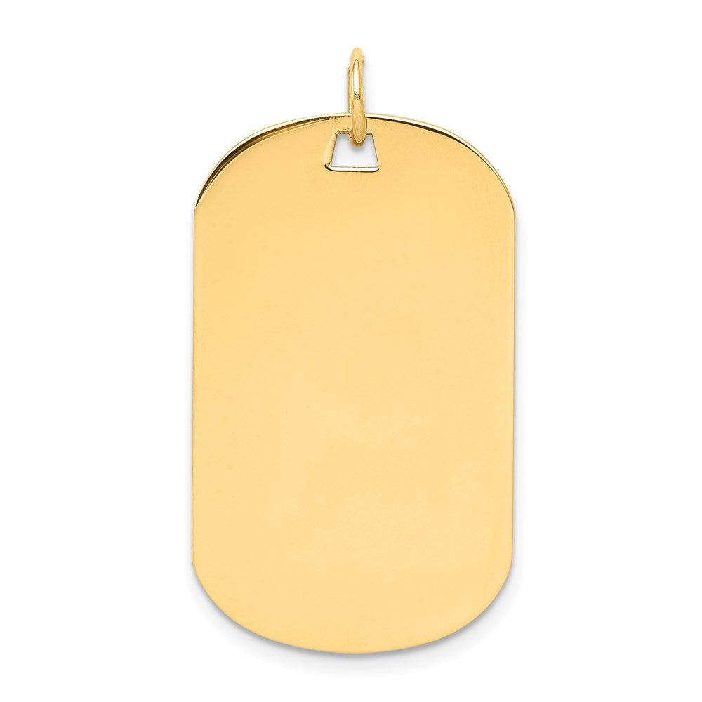 14k Plain .013 Gauge Engraveable Dog Tag Disc Charm - 10