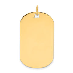 14k Plain .013 Gauge Engraveable Dog Tag Disc Charm - 10