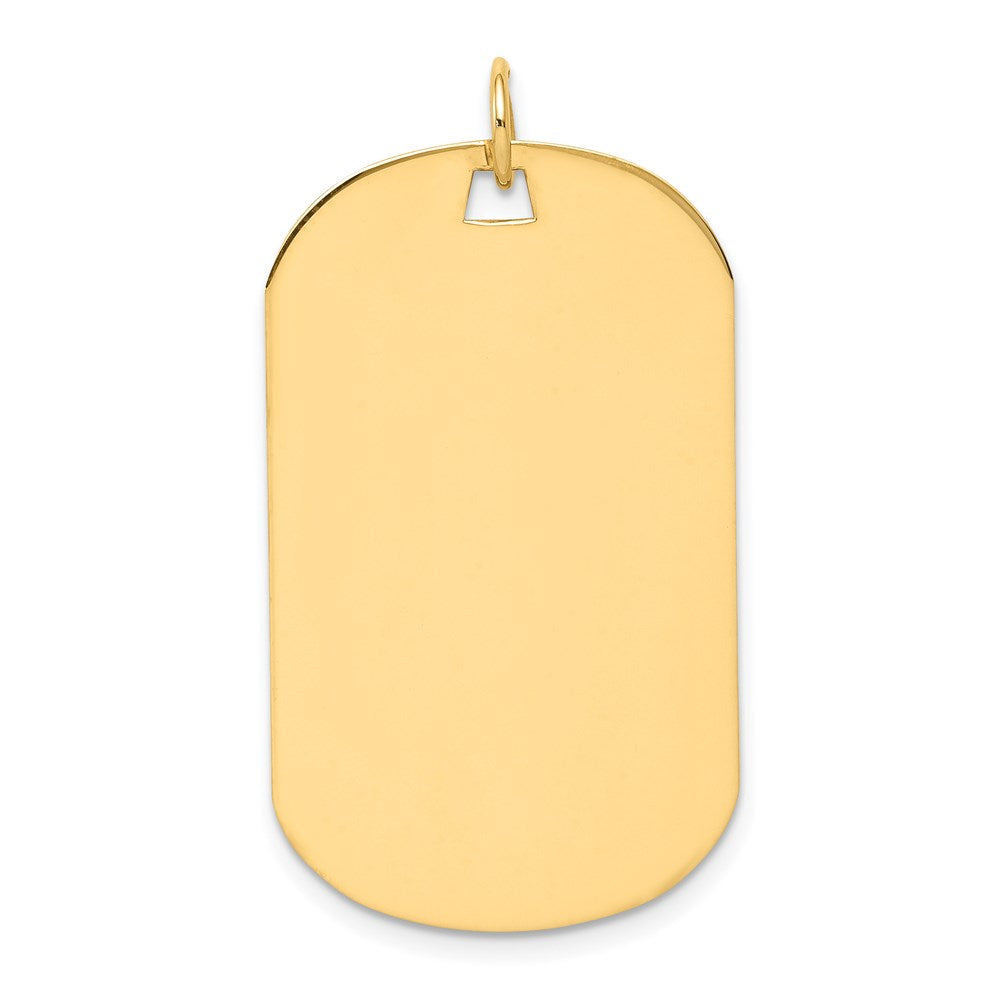 14k Plain .013 Gauge Engraveable Dog Tag Disc Charm - 8