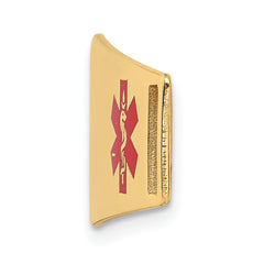 10ky Epoxy Enameled Medical ID Off Ctr Soft Diamond Shape Plate # 820