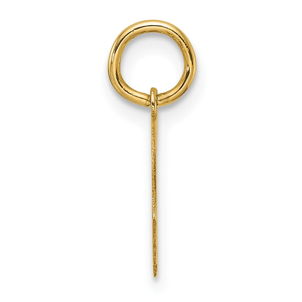 14k Plain Small .013 Gauge Facing Right Engravable Boy Head Charm