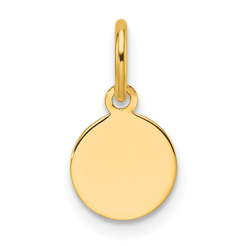 14k Plain .009 Gauge Circular Engravable Disc Charm - 4