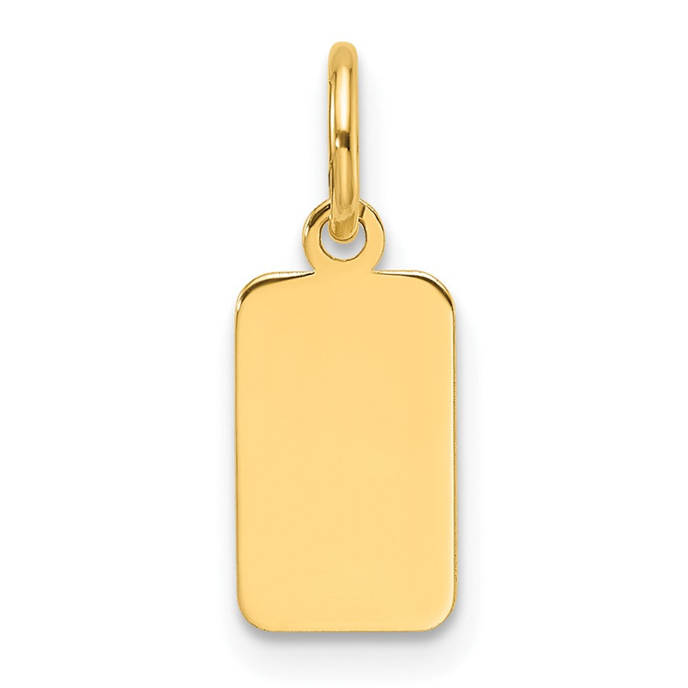 14k Plain .013 Gauge Engravable Rectangular Disc Charm - 5