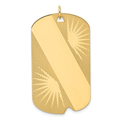 14k Patterned .018 Gauge Engravable Dog Tag Disc Charm - 2