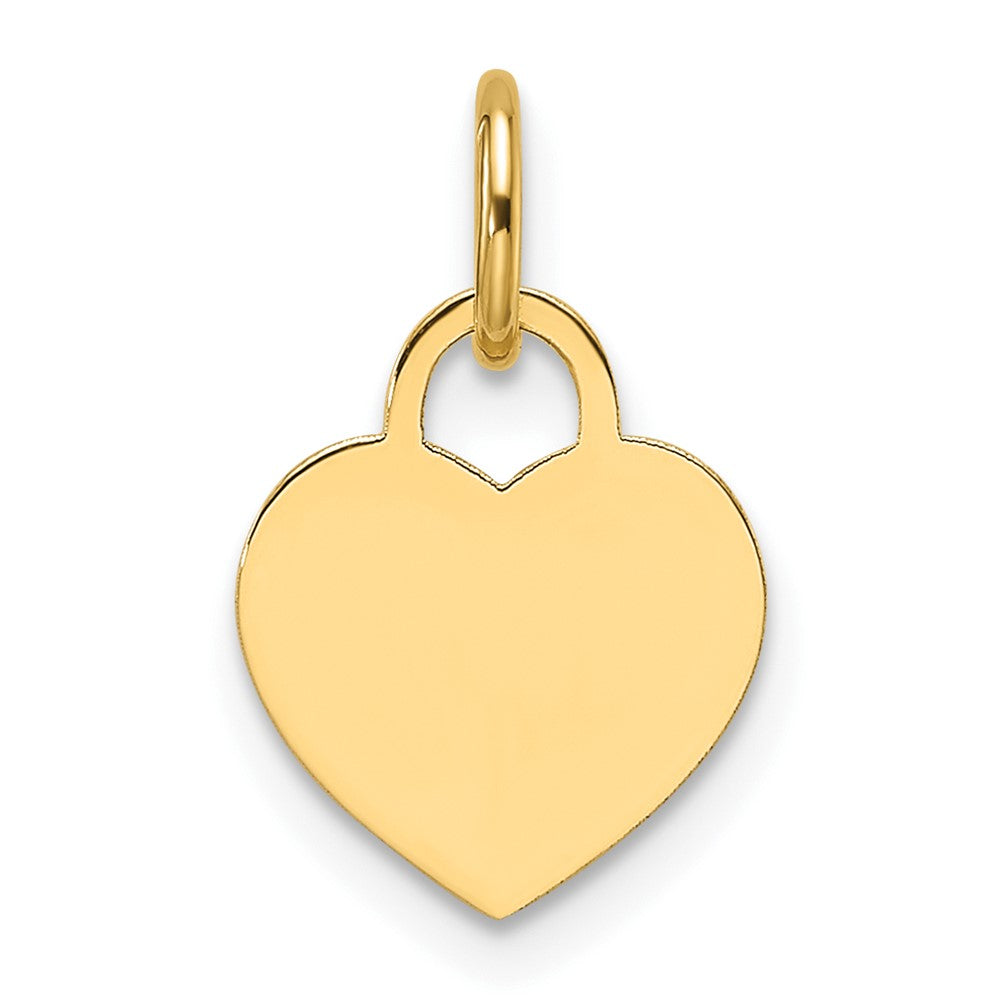 14k Small Engravable Heart Charm - 3