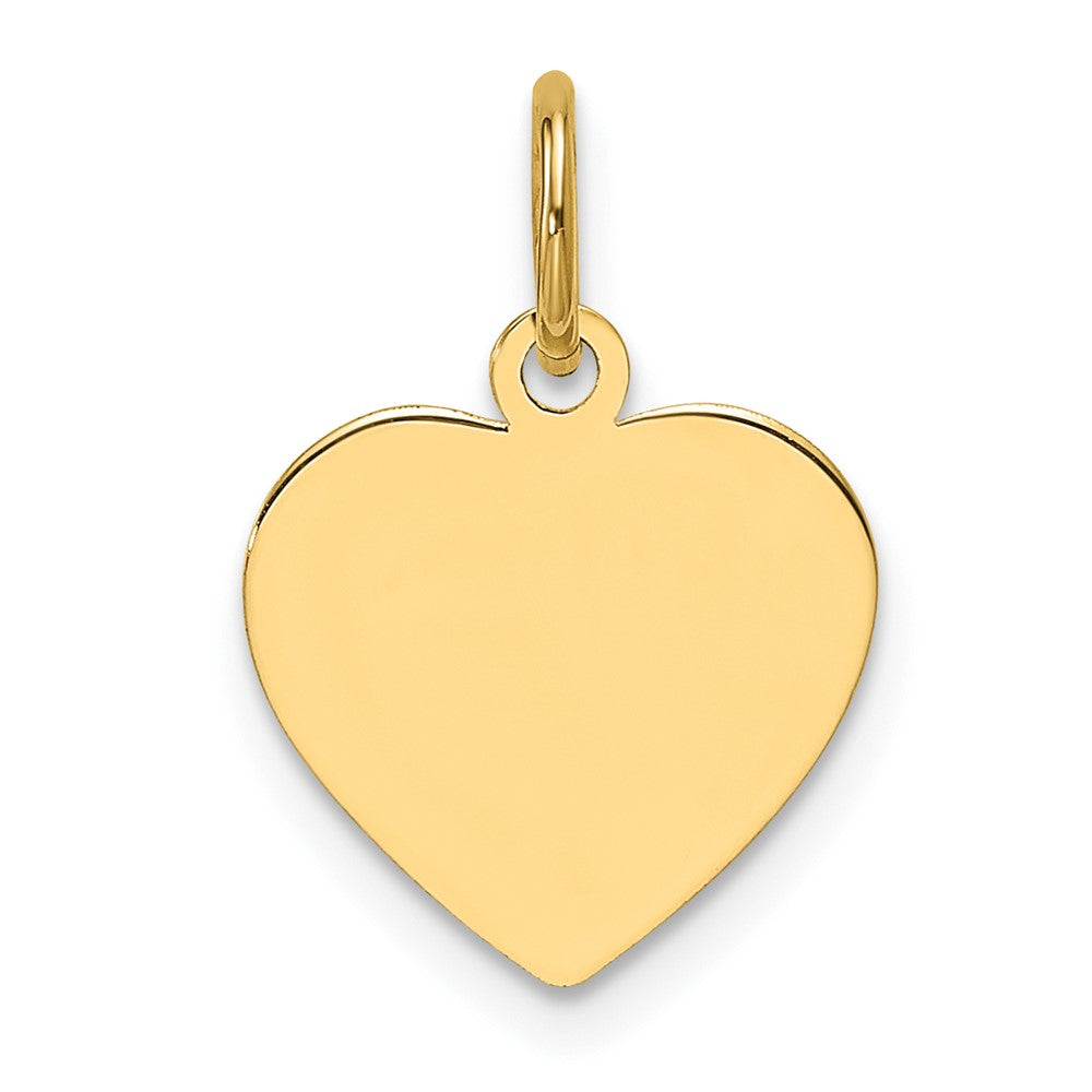 14k Plain .018 Gauge Engravable Heart Disc Charm - 4