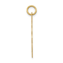 14k Girl Head on .013 Gauge Engravable Scalloped Disc Charm - 4