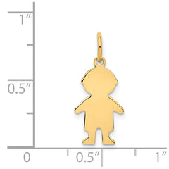 14k .018 Depth Engravable Boy Charm - 2