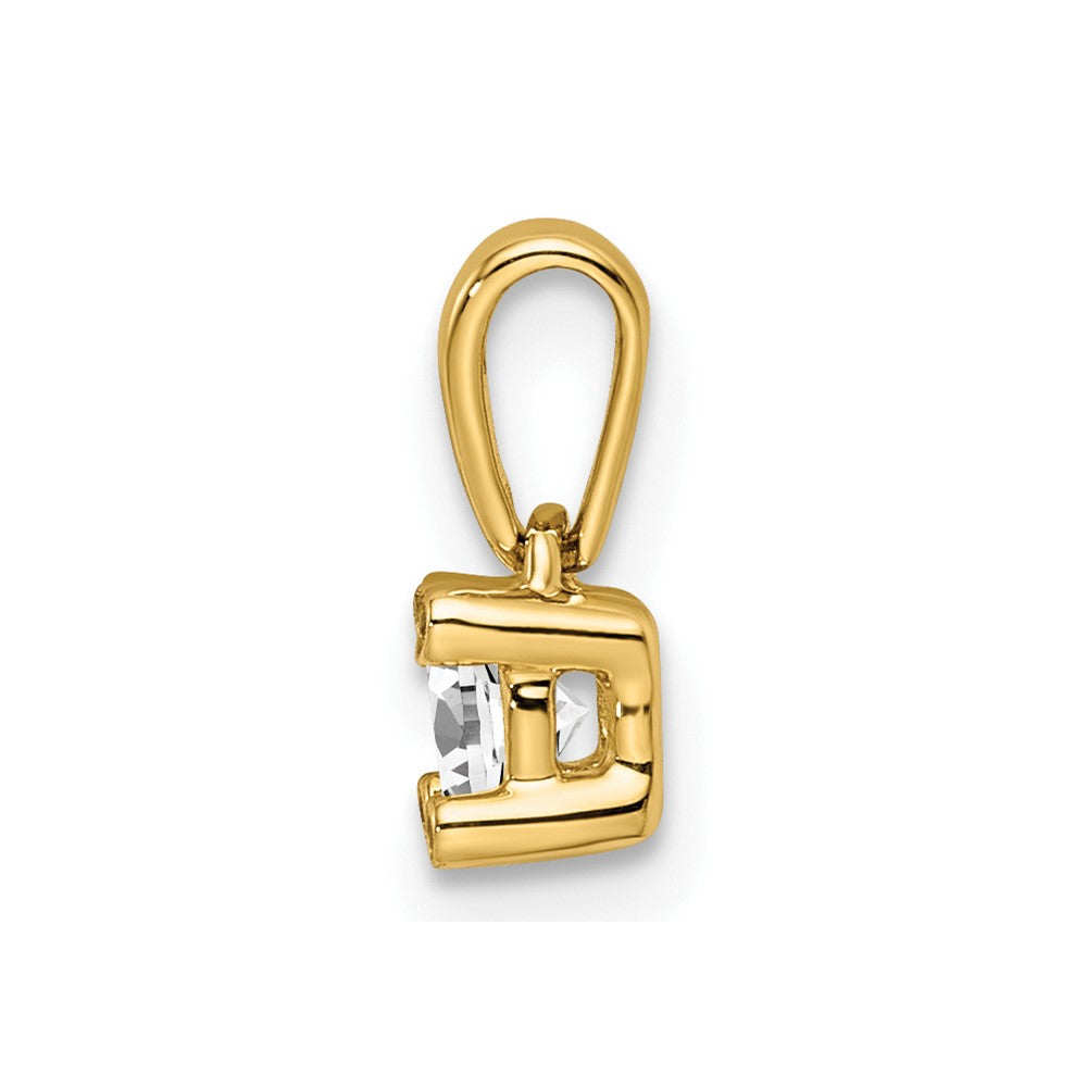 14K Family Jewelry Diamond Semi-Set Pendant - 12